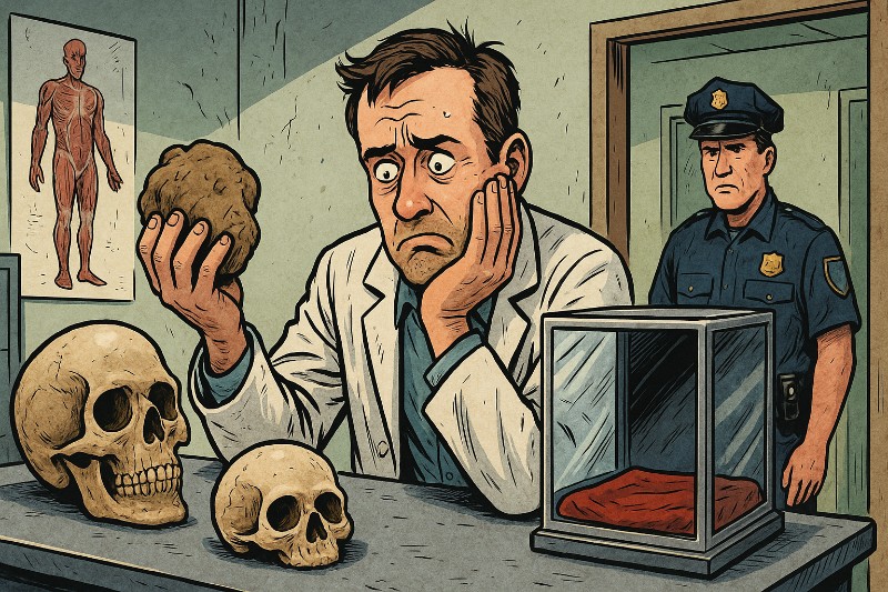 Grafik: Der verschwundene Schädel