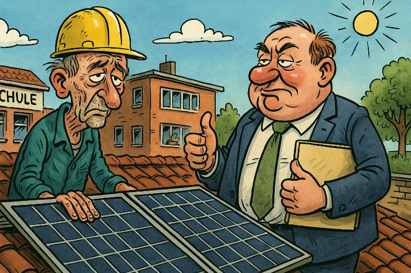 Grafik: Solar-Seniorin im Schuldienst