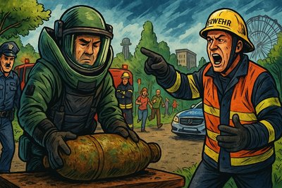 Grafik: Bombenentschärfung im Westfalenpark – Dortmund zündet wieder Atmosphäre!