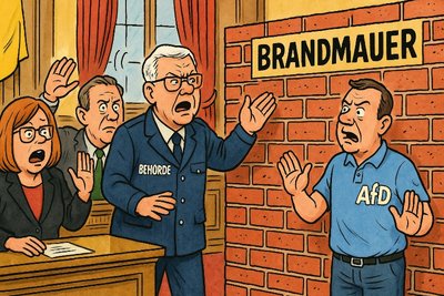 Grafik: Brandmauer aus Pappe