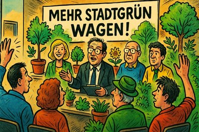 Grafik: Hamm wagt das Unkraut – ein Abend voller Hoffnung und Gießkannen