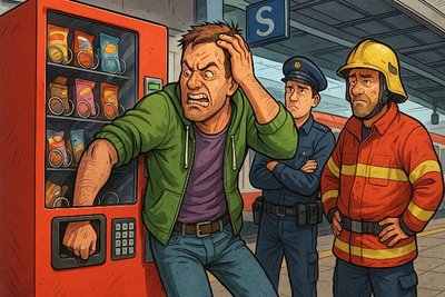 Grafik: Wenn der Hunger ruft – und der Snackautomat zurückbeißt