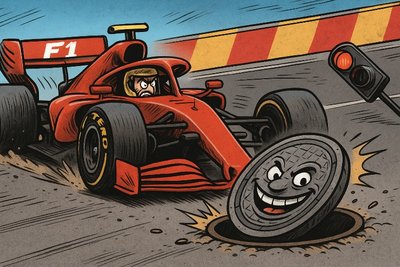 Grafik: Wenn der Kanaldeckel schneller ist als die Fahrer: Las Vegas und die rote-Flaggen-Show