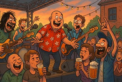 Grafik: Kultursommer Ahlen – Wenn der Asphalt swingt und das Bier Beifall klatscht