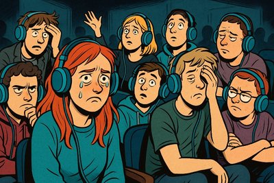 Grafik: Wenn das Theater weint, weil das Publikum schon durch ist