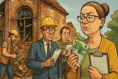 Grafik: Denkmalpflege mit Discounter-Rabatt