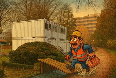 Grafik: Container am Werseufer: Ahlen startet den Bau-Showdown fürs Bürgerforum