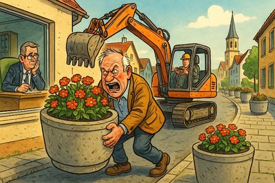 Grafik: „Operation Kübelsturm“ – Wenn die Revolution im Blumenkasten beginnt