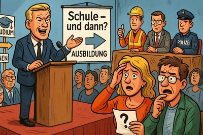 Grafik: Das Programm: Von Praktikum bis Podium