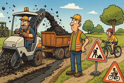 Grafik: Ahlen fräst sich fit – die Fitnesskur für Schlaglöcher und Treckerträume