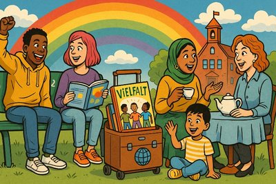 Grafik: Ahlen lebt Demokratie – jetzt sogar mit Sitzgelegenheit!