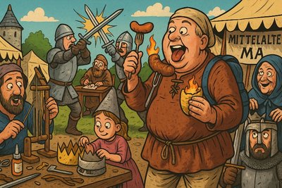 Grafik: Ahlen im Zeitraffer: Mittelalter zum Anfassen – jetzt auch mit Würstchen und Stockbrot statt Pest und Pranger