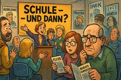 Grafik: Schule – und dann? – Eltern zwischen Karriereberater und Pausenbrotmanager