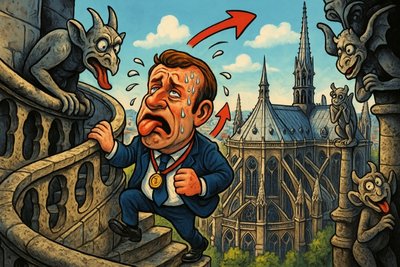 Grafik: Notre-Dame, jetzt mit Wurmkur und Stufen-Workout