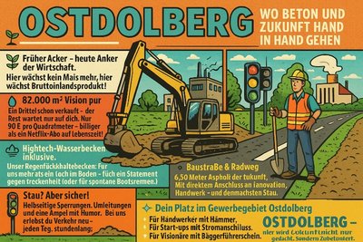 Grafik: Plakat Gewerbegebiet Ostdolberg