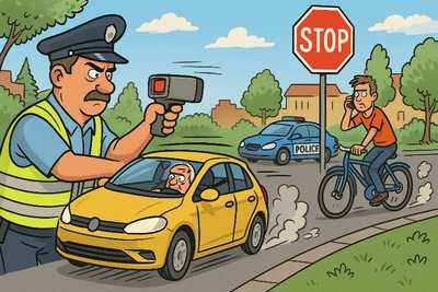 Grafik: Raserei an der Hammer Straße