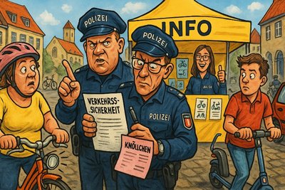 Grafik: Verkehrswende auf Ahlener Art: Vom Klingel-Check bis zum Knöllchen-Marathon