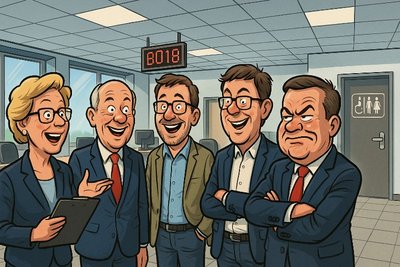 Grafik: Zulassungsstelle Beckum: Von der Behördenruine zum Wellness-Tempel für Akten und Autos