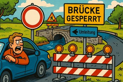 Grafik: Axtbach dicht – Beelen macht die Brücke zu!