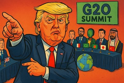 Grafik: Trump und der G20-Boykott: Wenn Diplomatie zum Twitter-Duell wird