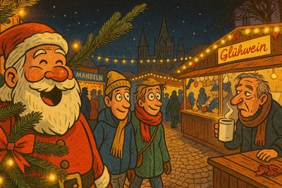 Grafik: Glühwein, Glitzer, Glice