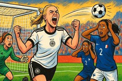 Grafik: Frankreich weint, Latte zittert – DFB-Frauen tanzen ins Nations-League-Finale!