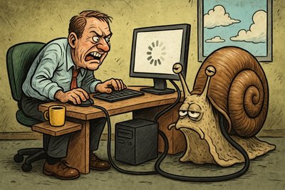 Grafik: Highspeed im Schneckentempo