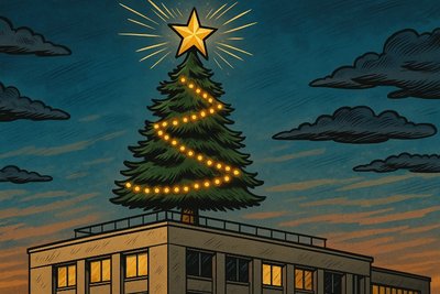 Grafik: Weihnachtsglanz über Warendorf