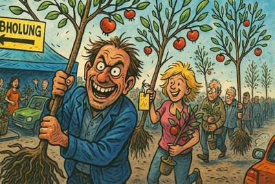Grafik: Der große Apfelansturm