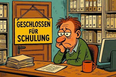 Grafik: Wenn die Akten Pause machen: Das Kreisarchiv im Fortbildungs- und Feiertagsmodus