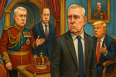 Grafik: Der Prinz, der zu viel wusste – oder: Wenn die Krone ins Schleudern kommt