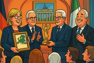 Grafik: Europa serviert PIE: Deutsch-italienische Städtefreundschaft gewinnt Preis – und ein ganzes Jahr Programm