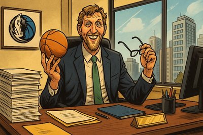 Grafik: Dirkules reloaded – Kommt der Basketball-Gott jetzt ins Büro?