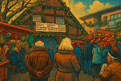 Grafik: Ahlen glüht – Das vorweihnachtliche Hochamt des Glühweindufts