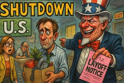 Grafik: Shutdown, Baby! – Wenn Amerika sich selbst in den Zwangsurlaub schickt