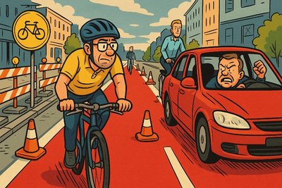 Grafik: Wenn Rot zum neuen Grün wird – die Fahrradstraße erobert die Lange Straße