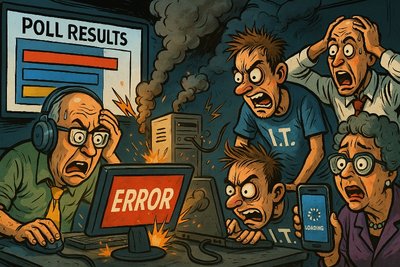 Grafik: Wahlergebnisse im Schneckentempo – Server im Koma, Demokratie im Standby