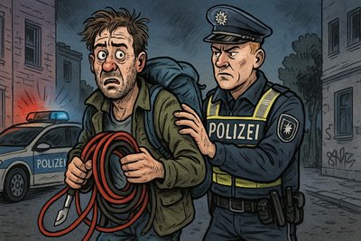 Grafik: Der nächtliche Kabel-Flaneur von Hamm