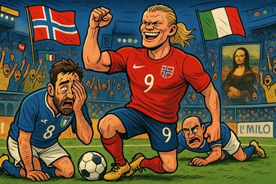 Grafik: Nordische Abrissparty: Norwegen zerlegt Italien – und Haaland schreibt den Albtraum weiter