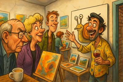 Grafik: Ahlen macht auf – Ateliers, Ideen und ganz viel Farbe