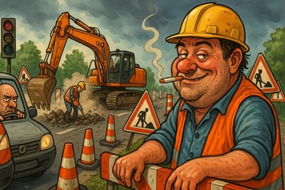 Grafik: Ahlens große Schlagloch-Show – jetzt wird’s dicht (aber nur halbseitig)!