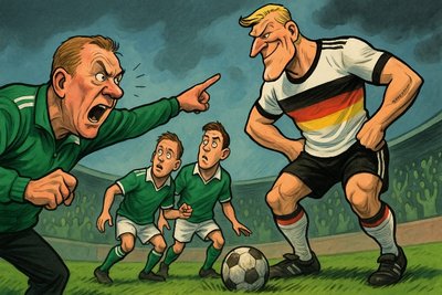 Grafik: Langer Ball, kurzer Zündschnur – Nordirland bläst zum Sturm auf die Lederhose