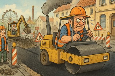 Grafik: Asphalt wird zur Bühne – Das große Straßentheater von Ahlen