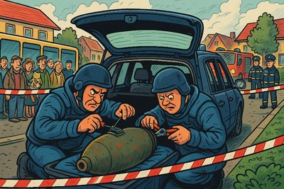 Grafik: Montagsbombe entschärft – Siemensstraße erlebt ihr persönliches Feuerwerk der Bürokratie