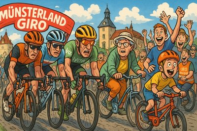 Grafik: Münsterland Giro – Wenn Ketten quietschen und Helme glänzen
