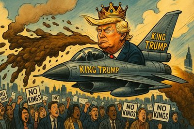 Grafik: King Trump und der braune Regen – Amerika feiert seine neue Monarchie